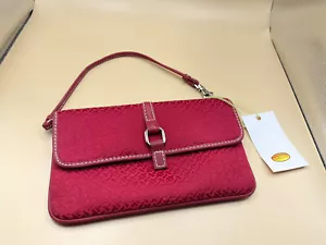 Talbots red clutch- Easy Care Fabric-3 Compartments - Picture 1 of 8