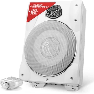 8" Subwoofer, 1000W Low-Profile Marine Waterproof Car Subwoofer with Built-In Am - Picture 1 of 7