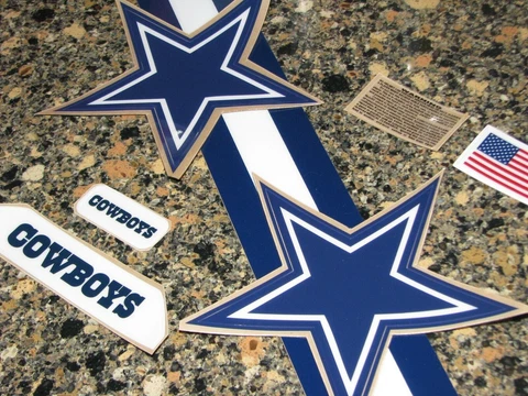 DALLAS COWBOYS Navy and White Star Football Helmet Decal Set FULL Size 3M 20MIL Cover
