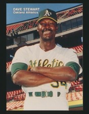 1988 Mother's Cookies Oakland Athletics Square Cut Dave Stewart #3