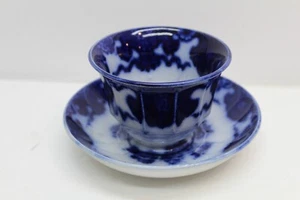 Antike Cashmere Flow blaue Tasse & Untertasse R&M Ridgway Morley England - Bild 1 von 6