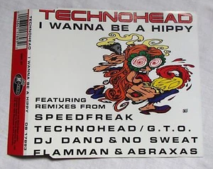 Technohead I Wanna Be A Hippy CD de una sola cubierta incrustada SOLO Mokum Shock 1995 - Imagen 1 de 4