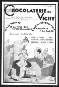 1934  --  PUBLICITE . LA CHOCOLATERIE DE VICHY . 4B473 - Picture 1 of 1
