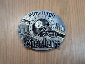 Fibbia cintura Siskiyou 3" 1993 PITTSBURGH STEELERS NFL calcio peltro USA - OTTIME CONDIZIONI - Foto 1 di 9