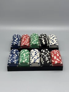 Cardinal Industries Lot Of 198 Poker Chips With Holders - Picture 1 of 3