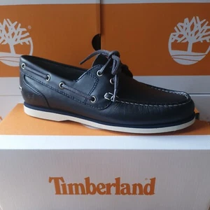 TIMBERLAND Women’s Boat Shoe Classic Boat Shoe Navy Leather New Boxed £50 - Picture 1 of 9