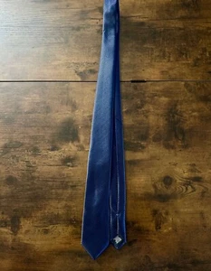 Nautica Men's Solid Textured 100 Polyester Tie Navy Blue - Picture 1 of 3