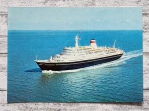 AK 1973 Baltic Shipping Company M/S Mihkhail Lermontov Postcard Advertising Vintage - Picture 1 of 2