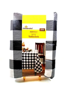 New Tablecloth Rectangle  60" X 84" Way To Celebrate Harvest PEVA Kitchen Decor - Picture 1 of 5