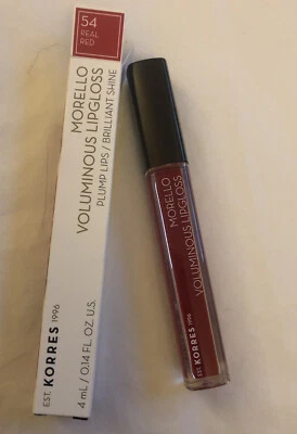 Korres Morello Voluminous Lip Gloss Shade 54 Real Red 4ml NIB - Image 1 of 4