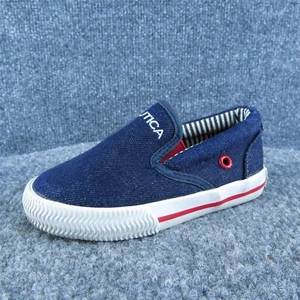 Nautica Boys Slip-On Shoes Blue Fabric Slip On Size T 7 Medium - Picture 1 of 8