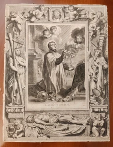 SAN LUIGI GONZAGA ACQUAFORTE CORNELIS GALLE IL VECCHIO - Imagen 1 de 4