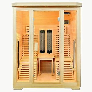 XXL Luxus LED Infrarotsauna 150x150x190 Infrarotkabine Wärmekabine Sauna 2 Pers - Bild 1 von 4