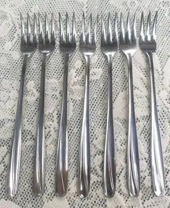 Cocktail Mini Forks, Seafood, Pickle, Olive Forks Set Of 7 - Picture 1 of 3