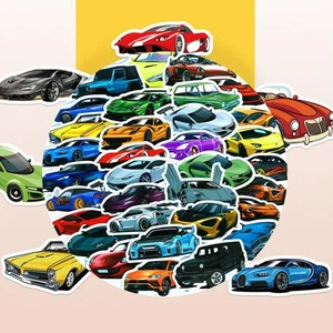 50Pcs Racing Car Graffiti Stickers Laptop Guitar Luggage Skateboard Car Sticker - Picture 1 of 7