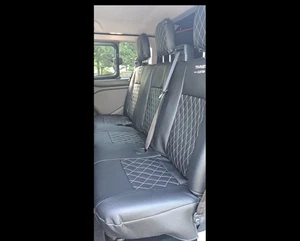 FORD TRANSIT CUSTOM CREW CAB (2013-2023) LEATHERETTE REAR SEAT COVERS - Picture 1 of 2