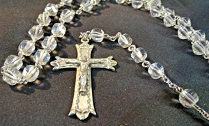 Vintage Kristall 22" Sterling Rosenkranz 1,63oz - Bild 1 von 8