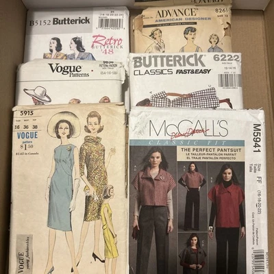 Mixed Lot Of 6 Patterns, Vogue, McCall's, Butterick, Advance Women’s - Image 1 of 4