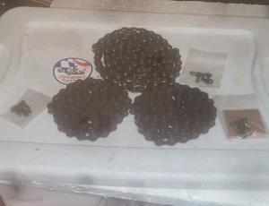 #41 Roller Chain 3 Lengths 6' 3" Total + Connecting Links Go Kart Minibike - Picture 1 of 4