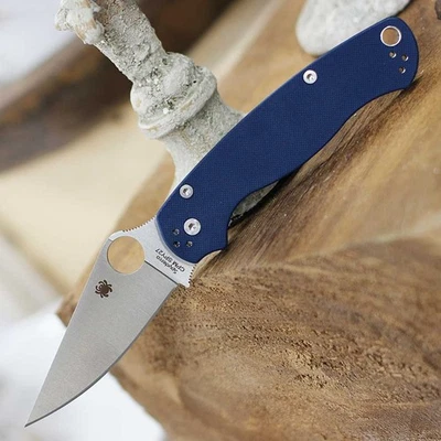 CUCHILLO PLEGABLE SPYDERCO PARA MILITAR 2 AZUL COBALTO G10 CPM-SPY27 SS C81GPCBL2 Foto 1 de 3