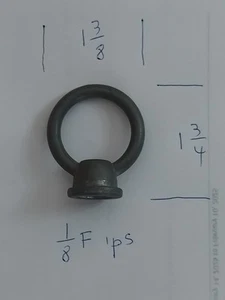 Zinc Cast Lamp Loop ring  1/8F ips Park of 1   - Picture 1 of 3
