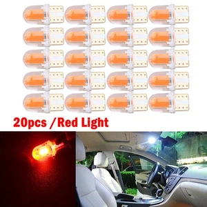 20pcs T10 194 168 W5W COB LED Auto License Plate Dome Map Light Bulb Red - Picture 1 of 7