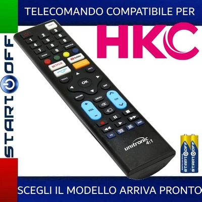 TELECOMANDO TV HKC UNIVERSALE SCEGLI IL MODELLO TI ARRIVA PRONTO PILE INCLUS - Immagine 1 di 4