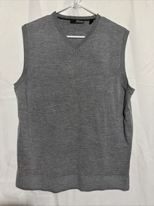 MURANO grauer 100% Wolle V-Ausschnitt Pullover Herren Gr. L " - Bild 1 von 3