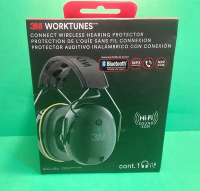 3M WORKTUNES CONNECT WIRELESS HEARING PROTECTOR HEADPHONES HI-FI SOUND IN BOX - Image 1 of 4