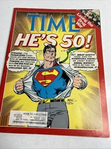 VTG TIME MAGAZINE MARCH 14, 1988 "HE'S 50" SUPERMAN TURNS 50 - Picture 1 of 2