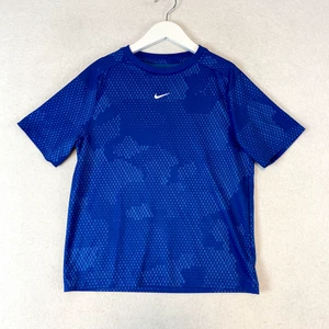 Camisa Nike Niños Talla Grande Azul Manga Corta Deportiva Atlética Fútbol Baloncesto - Imagen 1 de 4