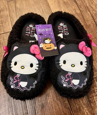 Zapatillas de Halloween Hello Kitty para mujer talla 5-6 | Sanrio | Acogedores zapatos de casa Foto 1 de 3