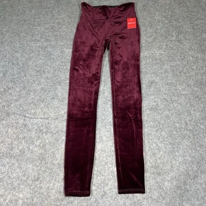 SPANX Samt Leggings Damen Small Rich Burgundy Pull On High Waist Stretch - Bild 1 von 9