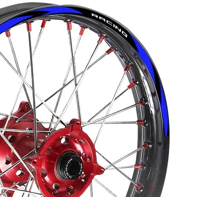 Azul 21 pulgadas. Calcomanía adhesiva de llanta de 18" para moto de cross R01 para Kawasaki KLX300R 20 21 22 23 Foto 1 de 4