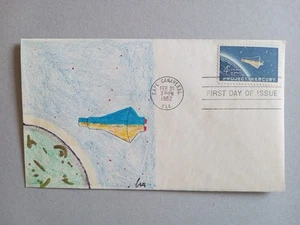 US 1962 Mercury Space Mission Hand Colored Cover Block Limited , Cape Canaveral - Picture 1 of 2
