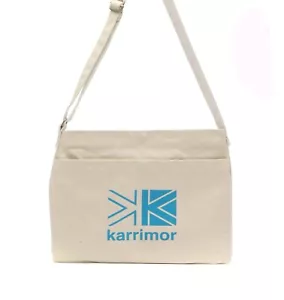 Borsa a tracolla Karrimor 100% cotone tela logo blu misura 36x27cm 8L nuova - Foto 1 di 12