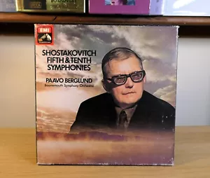 SLS 5044 Shostakovich Symphony 5 & 10 Paavo Berglund 2LP EMI Quad Vinyl NM - Picture 1 of 6
