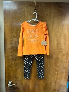 Kids NWT "Rae Dunn" Halloween 2 piece set. Top.and leggings Size 5-6 Reg. $38.00 - Picture 1 of 6