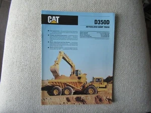 1989 CAT Caterpillar D350D Articulated Dump Truck brochure - Picture 1 of 8