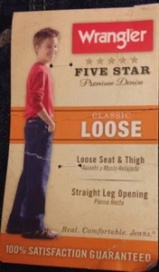 NEW Wrangler Classic Loose Straight Leg Black Jeans- Adjustable Waist Band SZ 4 - Picture 1 of 9