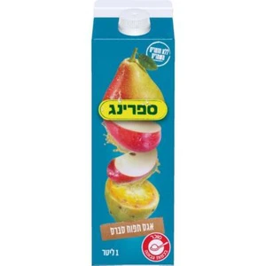 Spring Pear Apple Prickly Pear Fruit Juice Kosher Israel Product 1 Liter - Picture 1 of 1