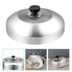 Tapa de olla de acero inoxidable cubiertas de sartén cocina freír vaporera inserto - Imagen 1 de 12