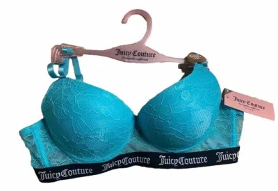 Sujetador push up de encaje azul agua juicy couture con aros 36B pacifica Sexy Foto 1 de 4