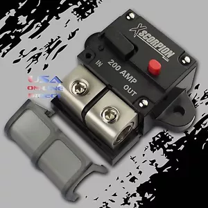 200A Amp Manual Reset Inline Circuit Breaker Platinum Terminal Block Marine Auto - Picture 1 of 1