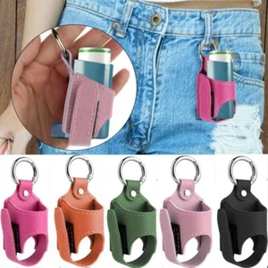 Inhaler Case Holder PU Leather Storage Case With Metal Buckle For Inhaler - Picture 1 of 15