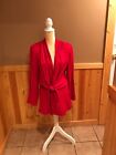 NYCC  red long sleeve top size large, one button and tie closure (WT1456)