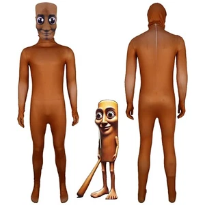 Cosplay Tung Tung Tung Sahur Jumpsuits Hood Bodysuits Halloween Costume Suits - Picture 1 of 10