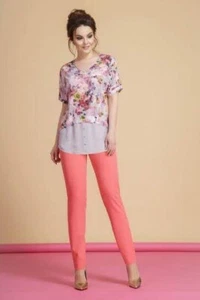PINK CHIFFON AND COTTON SUMMER FASHION WOMEN SUIT SET - Picture 1 of 6