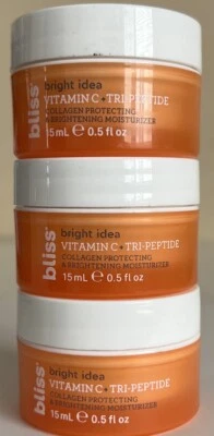 3X Bliss Bright Idea Vitamina C Colágeno + Tripéptido 0.5 OZ (15 ml) SIN SELLAR Foto 1 de 2