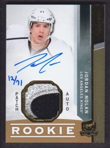 2012-13 The Cup Gold Rainbow #109 Jordan Nolan Auto Jersey Patch 12/71